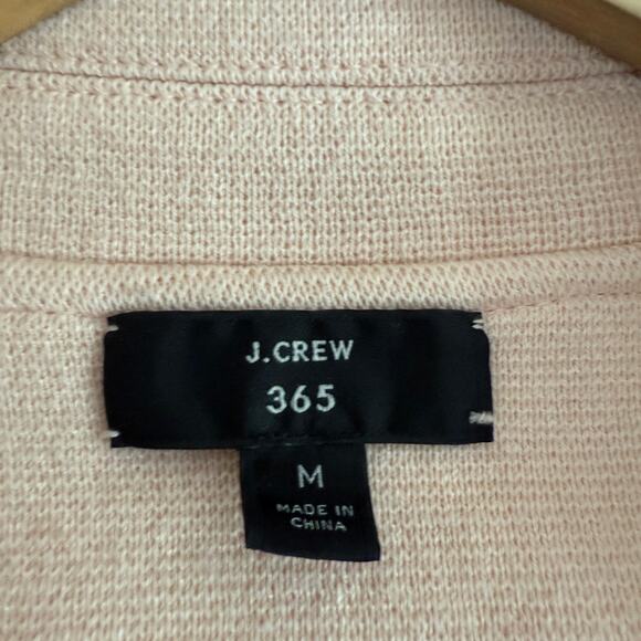 J. CREW | Sophie Pastel Pink Cotton Merino Blend Sweater Blazer | Medium - Picture 4 of 7